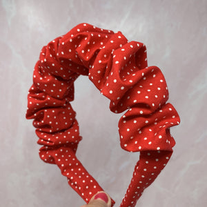 Red With White Polka Dots BellaXO (Ruched Band)