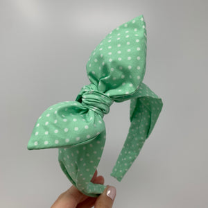 Mint With White Polka Dots BellaBow